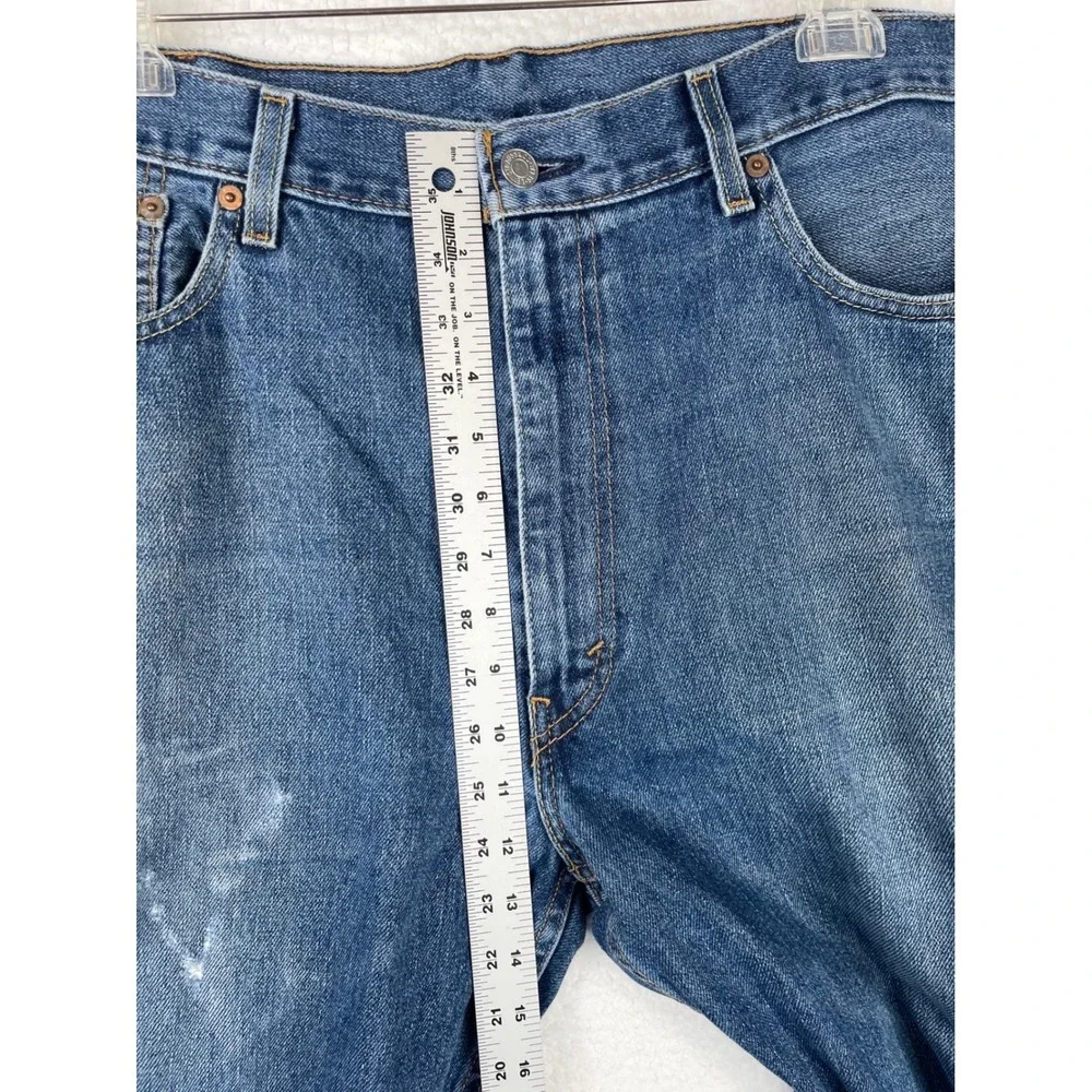 Levis 550 Relaxed Fit‎ Jeans Mens 40x30 Blue Medium Wash Denim Cotton Thrashed